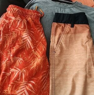 Boy's Clothing Lot (Total 20). Size US10. Spring Jacket, Swim Shorts, Tees, etc